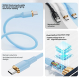 Silicone gold edged data cable