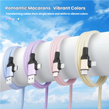 Dual input and dual output 90 degree magnetic data cable