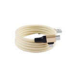 Dual input and dual output 90 degree magnetic data cable